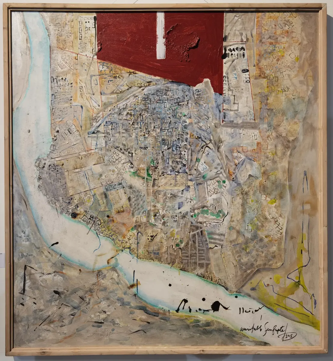 Amitabh Sengupta, Untitled, acrylic on canvas, 36x39, 2015