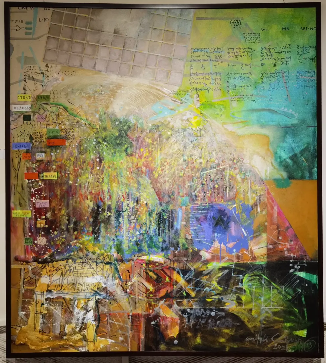 Amitabh Sengupta, Vanishng Forest, acrylic on canvas, 60x54, 2013